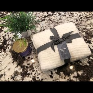 West elm waffle weave throw